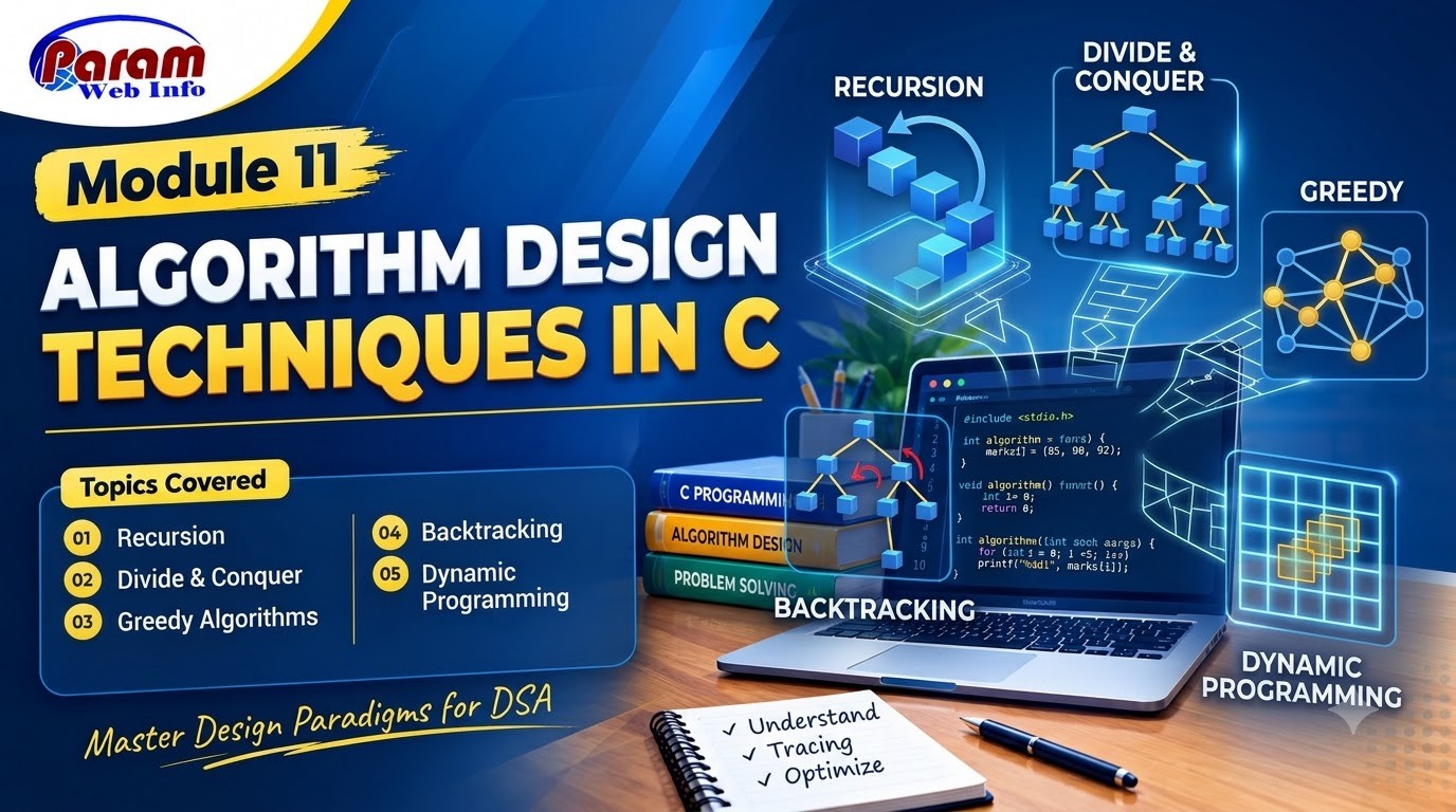 What is Algorithm Design Techniques in C with Data structure ?